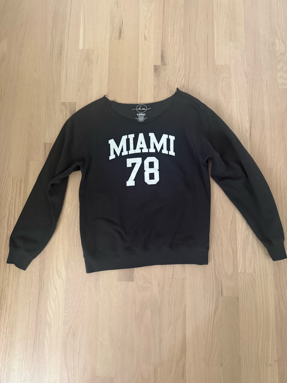 Black 'MIAMI 78' Graphic Sweatshirt